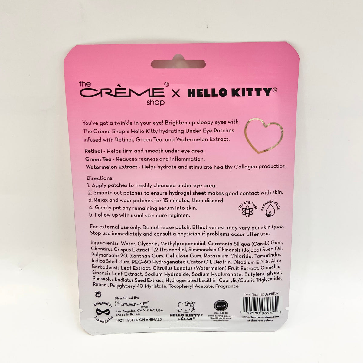 Hello Kitty Twinkle Eyes Hydrogel Under Eye Patches – Hello Cutie Shop