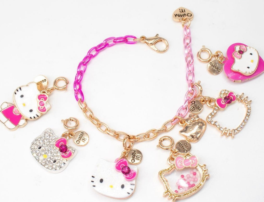 Charm It! Gold Hello Kitty Silhouette Charm