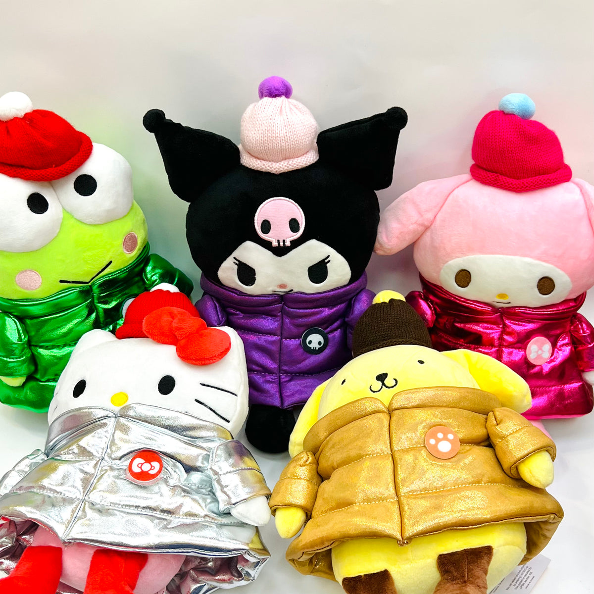 🌨 Get cozy with the Sanrio Character Puffer Jacket Plush