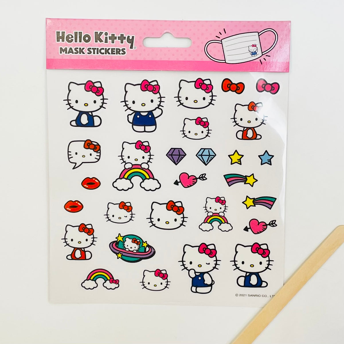 Hello Kitty Mask Sticker AST