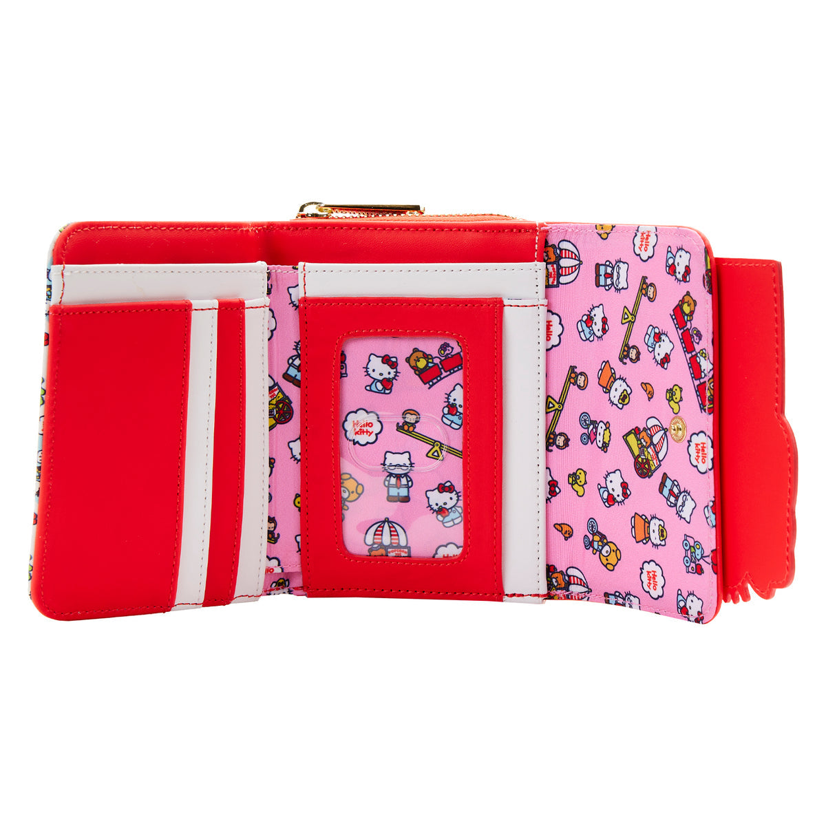 Loungefly x Hello Kitty Red Leopard Print Zip Wallet — Fugitive Toys