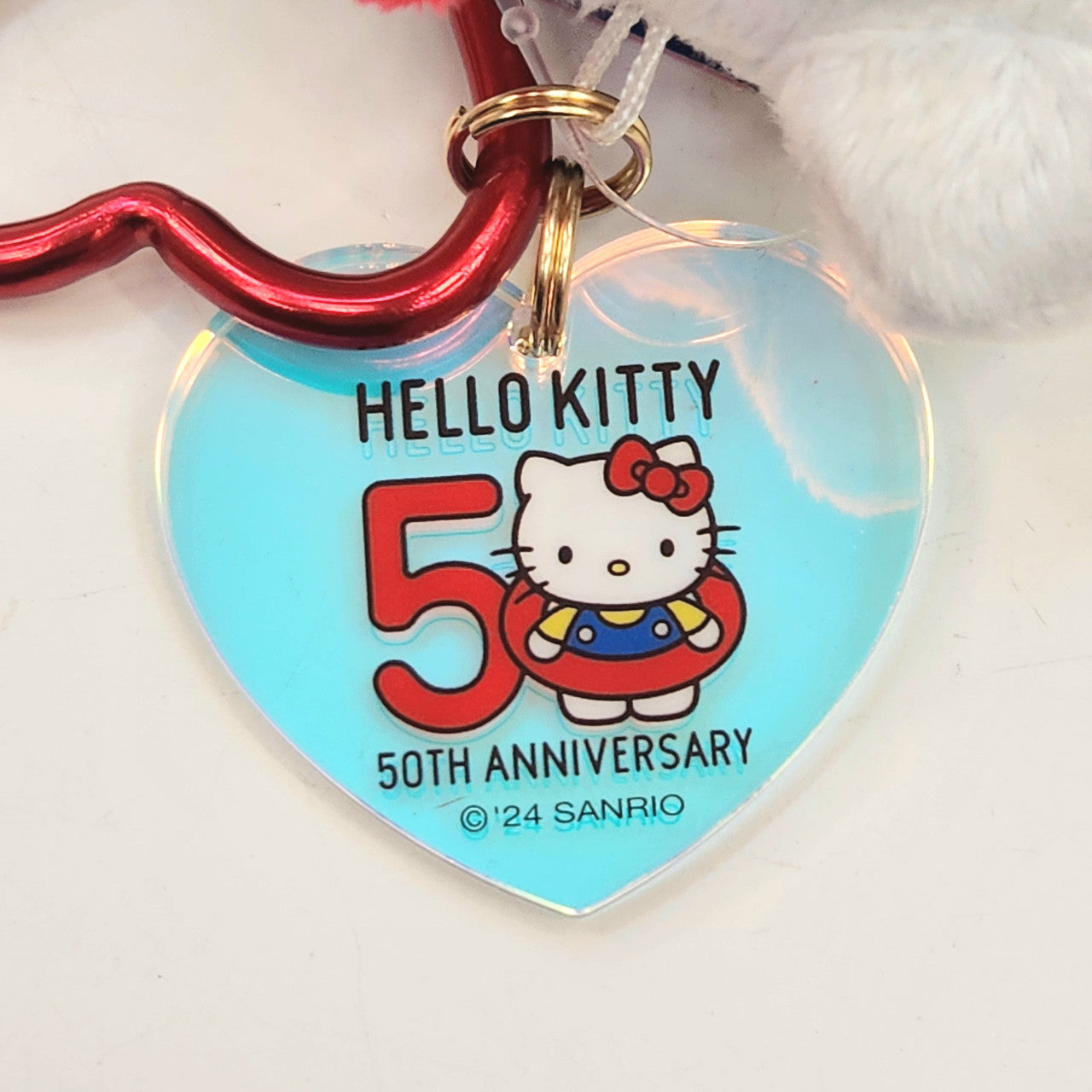 Hello Kitty 50th Anniversary RETRO Mascot Plush Keyclip 2012