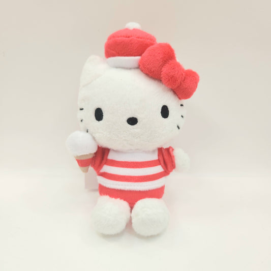 Hello Kitty 50th Anniversary RETRO Mascot Plush Keyclip 1990