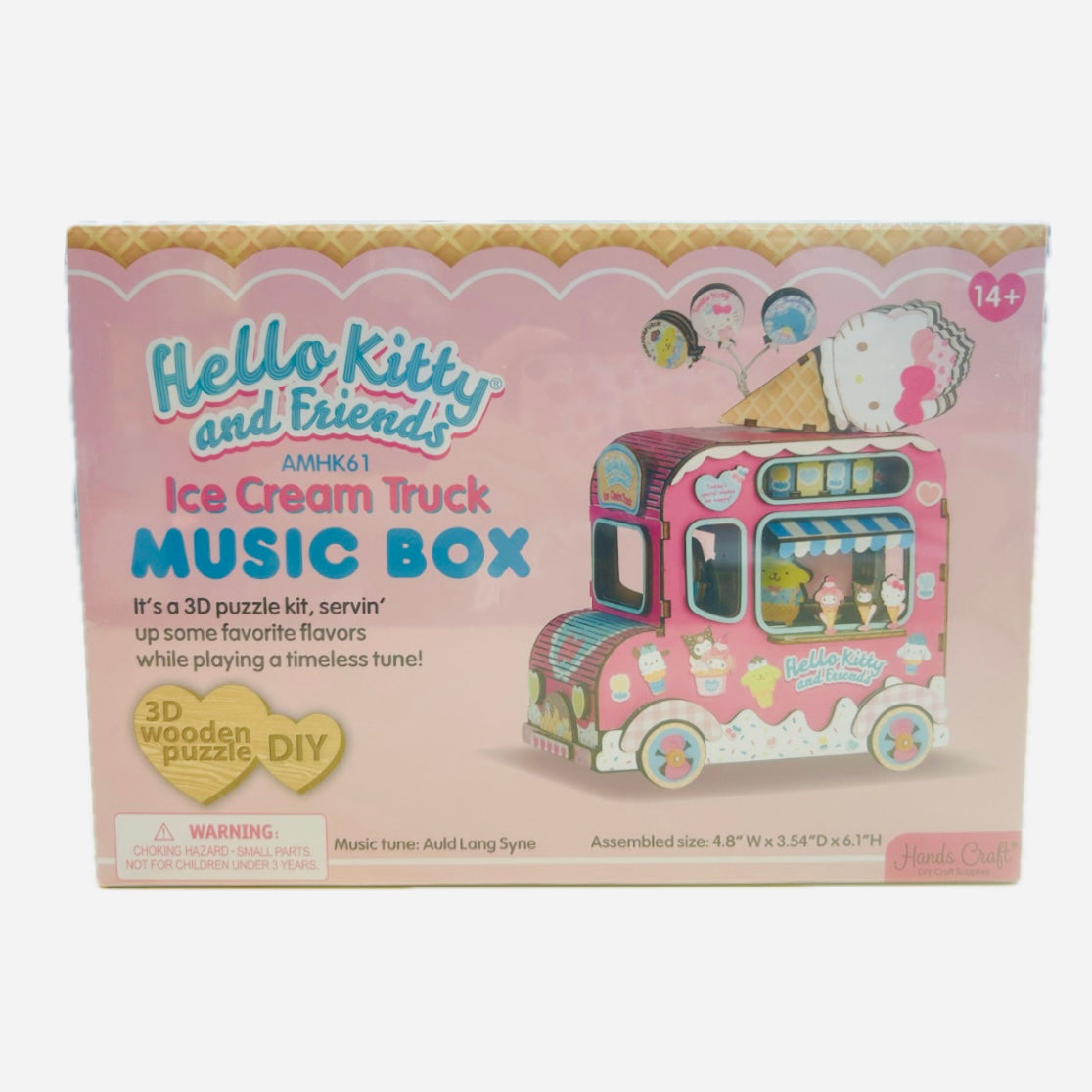 Hello Kitty 3D Wooden Puzzle Music Box - Ice Cream Truck