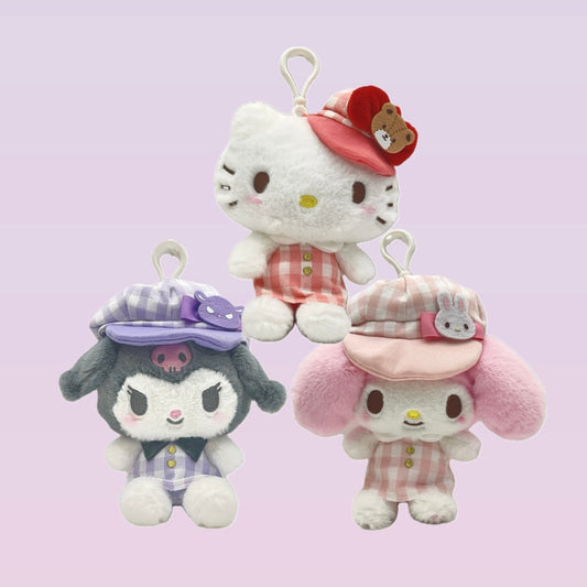 Sanrio GINGHAM CASQUETTE Mascot Clip-On