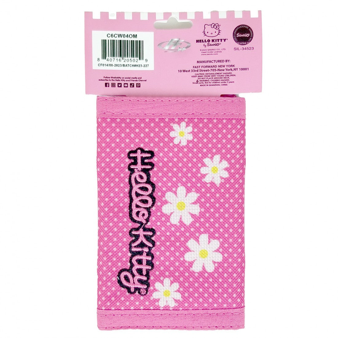 Hello Kitty Polka Dot Floral Trifold Wallet