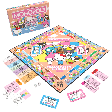 Hello Kitty & Friends Monopoly Board Game - Premium Rose Gold Edition