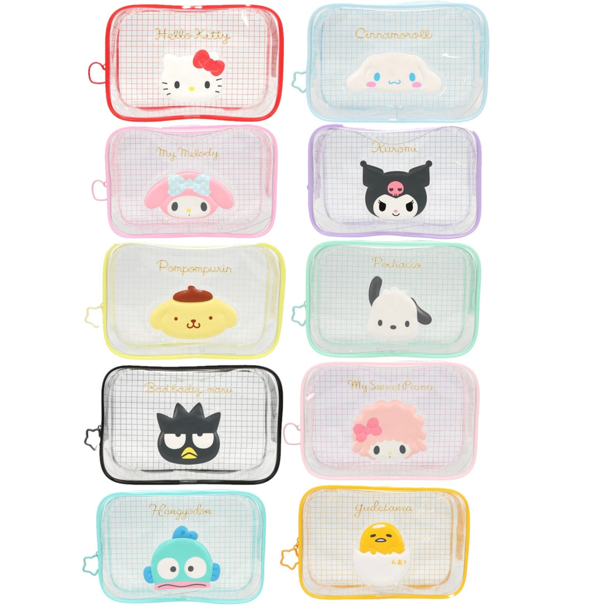 Sanrio GRID PVC Clear Pouch