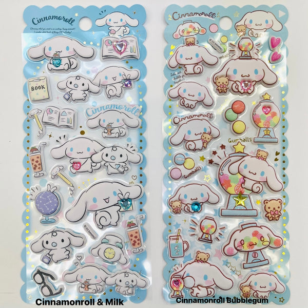 MUST SEE Three 3 Sticker Sheets 3-D, Kawaii Stickers, Puffy Raised