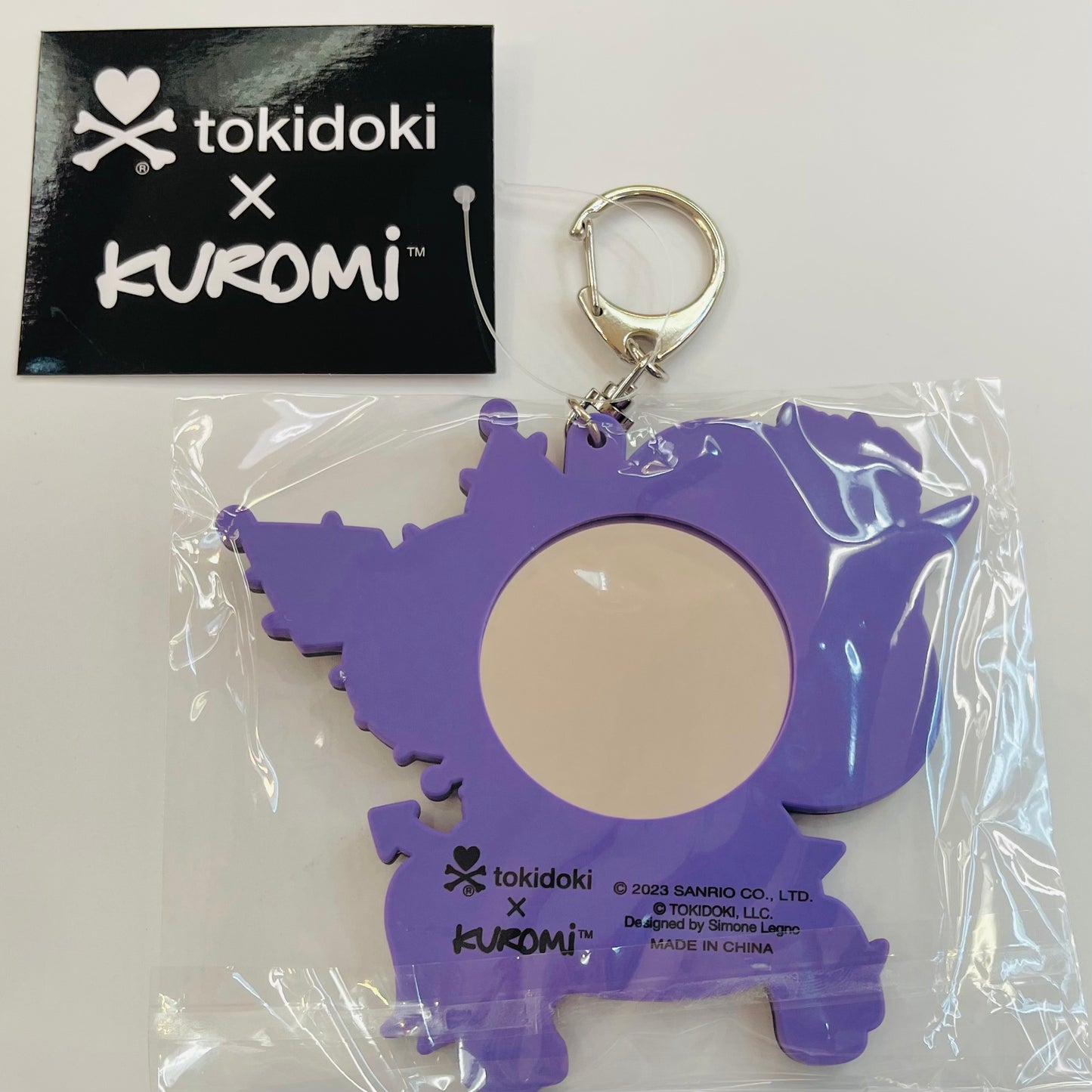 Toki x Kuromi BLACK RIBBON Mascot Mirror with Keychain