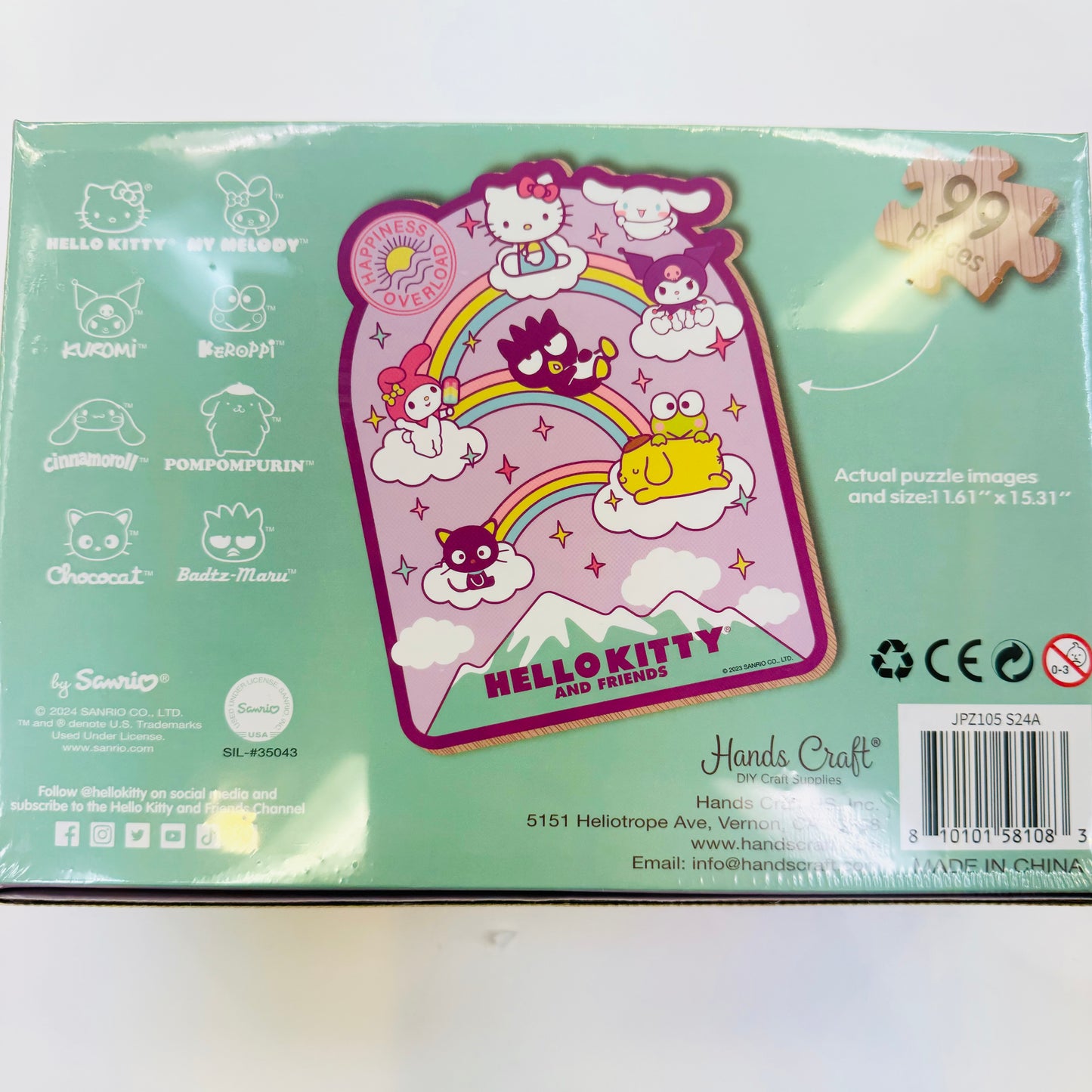 Sanrio Characters Seize the Moment Wooden Jigsaw Puzzle-99pcs