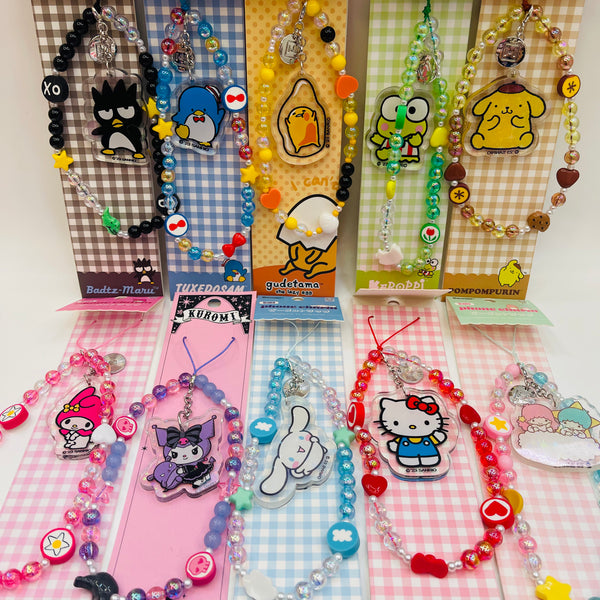 Sanrio Beaded Charm Wrist Strap - Hello Kitty - Matcha Time Gift Shop