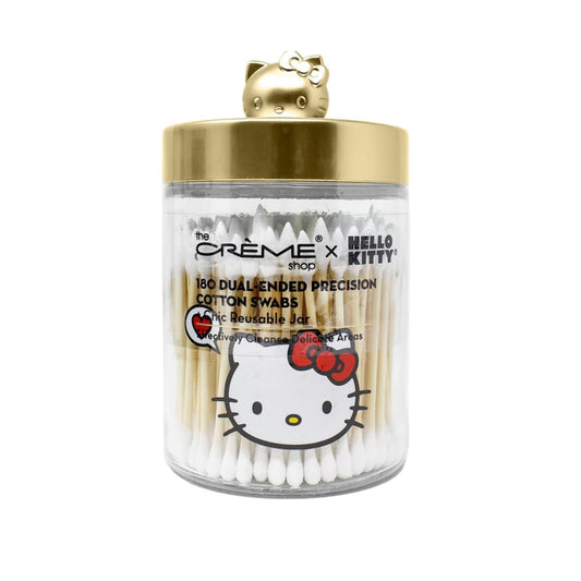 The Creme Shop x Hello Kitty Chic Reusable Jar with Cotton Swabs