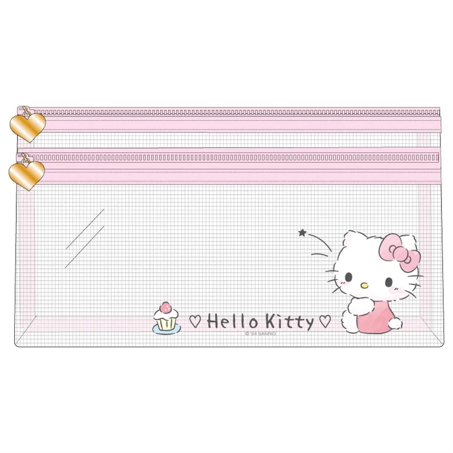 Sanrio 2-Zipper FLAT Pen Pouch