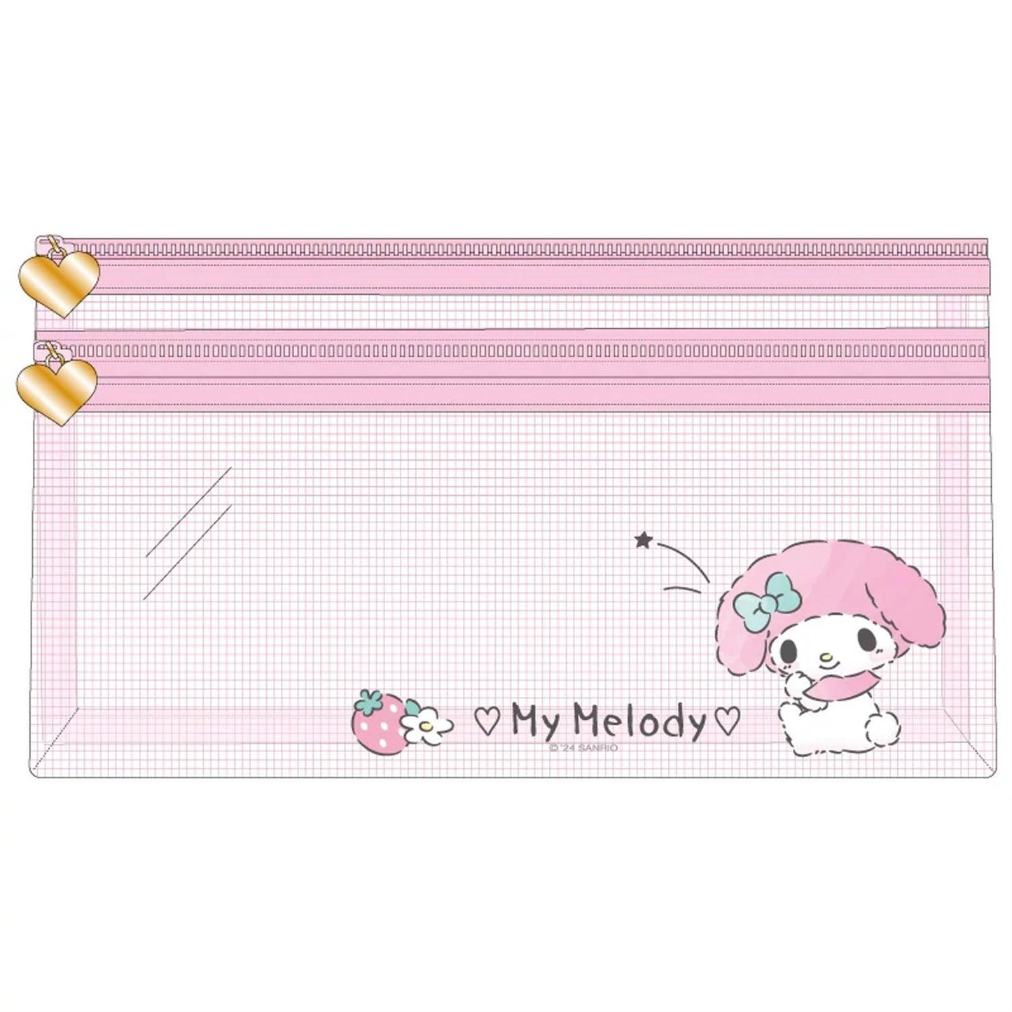 Sanrio 2-Zipper FLAT Pen Pouch