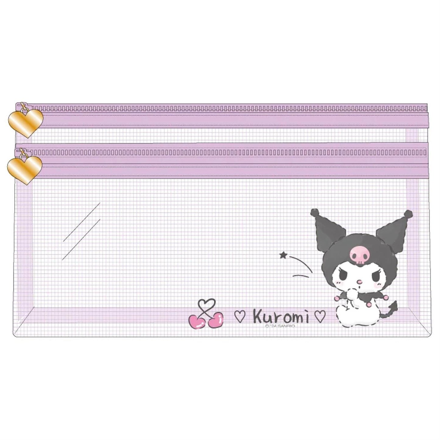 Sanrio 2-Zipper FLAT Pen Pouch