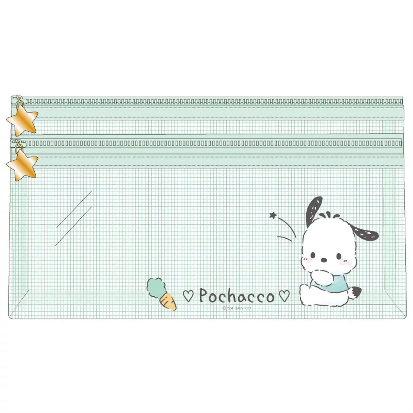 Sanrio 2-Zipper FLAT Pen Pouch