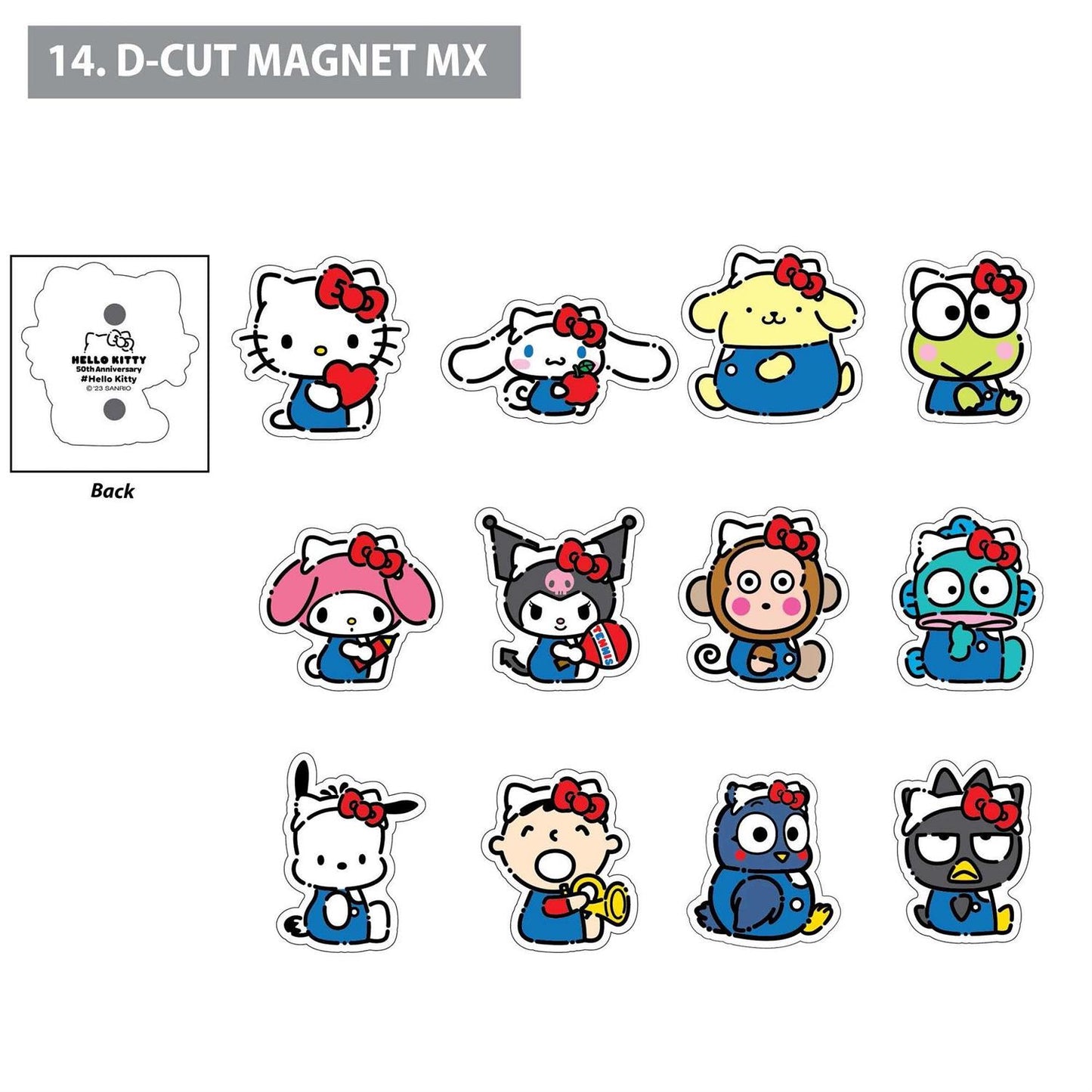 Hello Kitty 50th Anniversary D-Cut Magnet