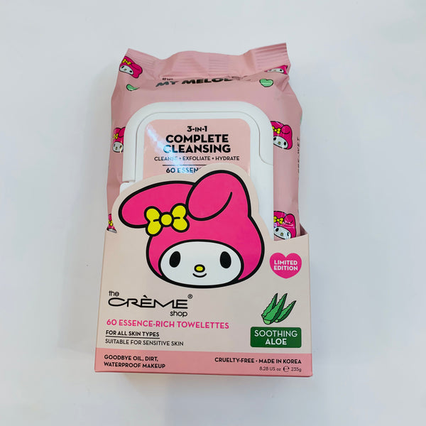 The Crème Shop x My Melody 3-in-1 Complete Cleansing Towelette - Smoothing Aloe 60ct