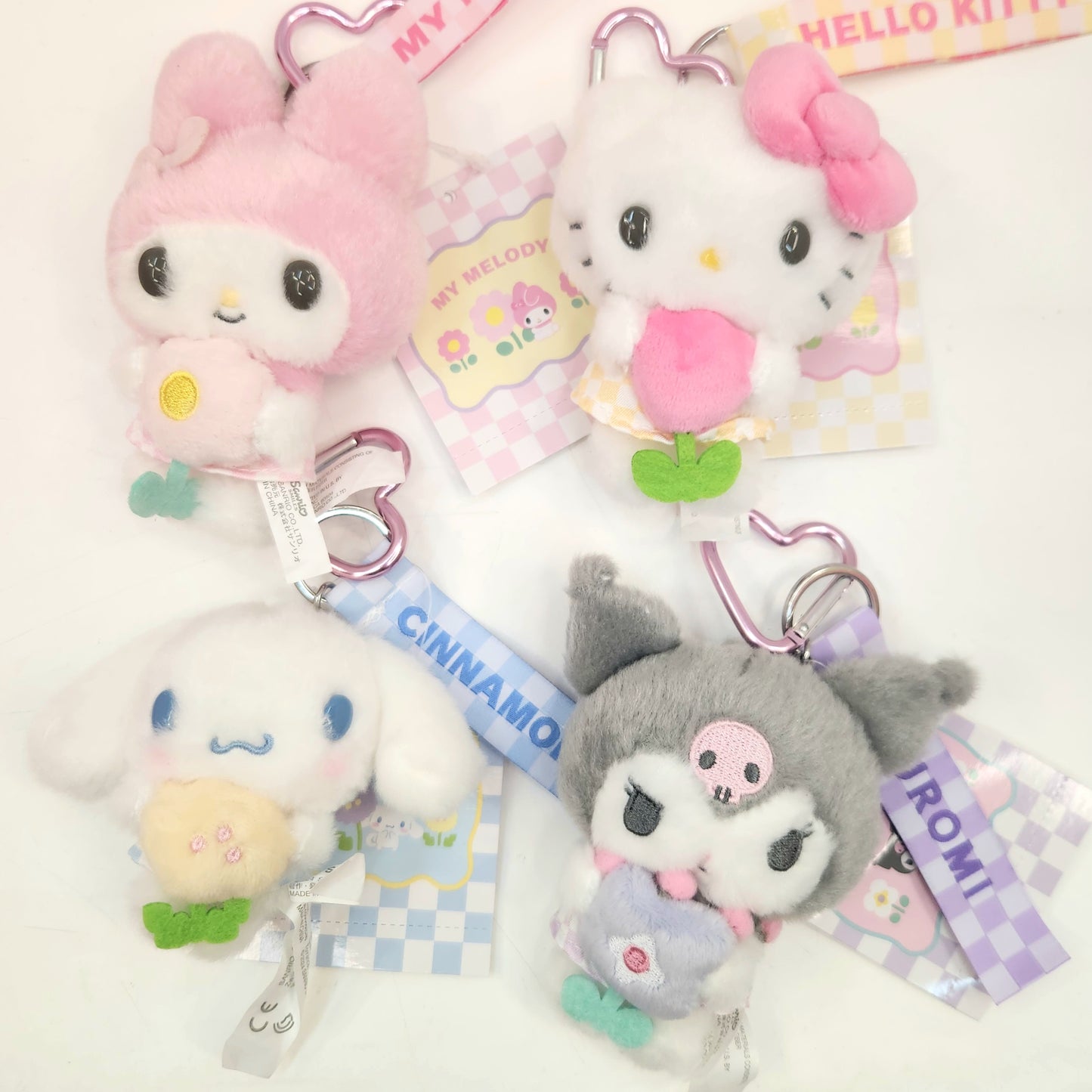 Sanrio PASTEL CHECK SERIES Keyring with Mascot