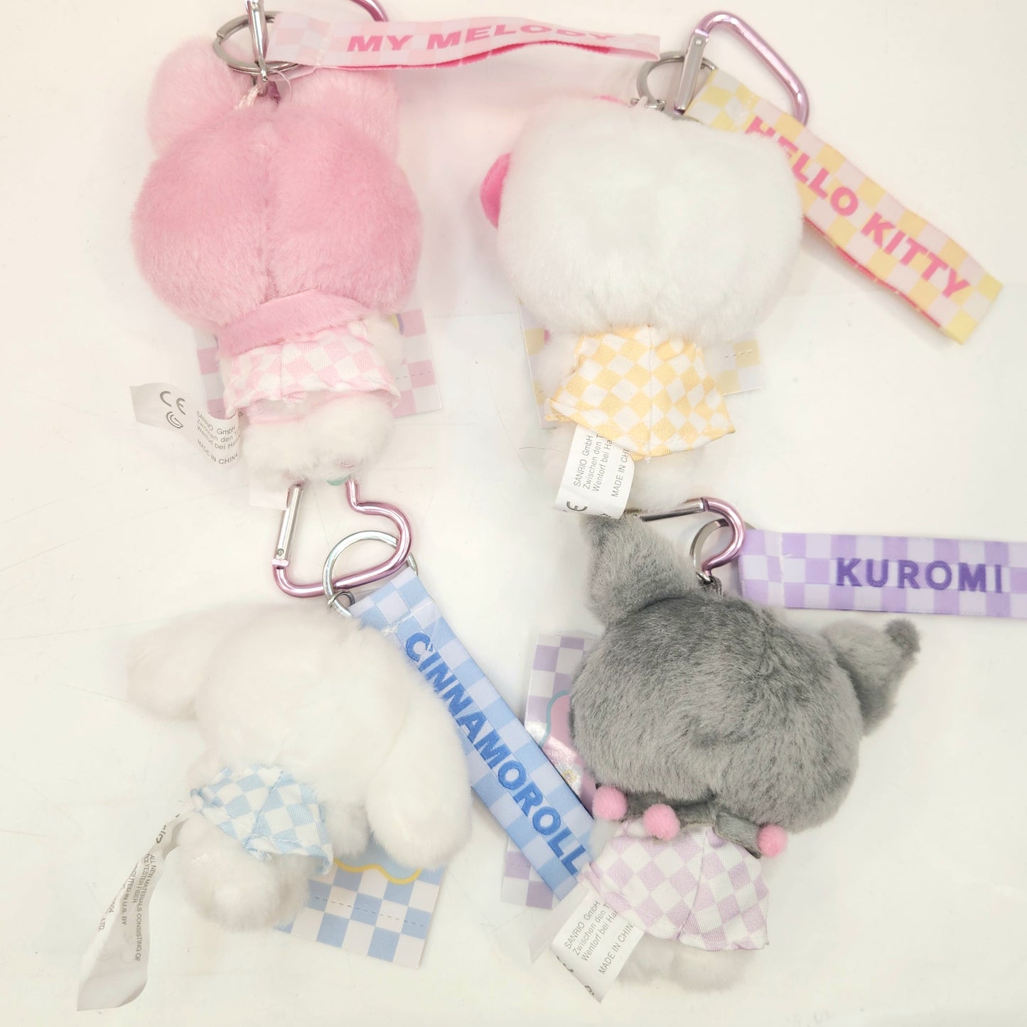 Sanrio PASTEL CHECK SERIES Keyring with Mascot