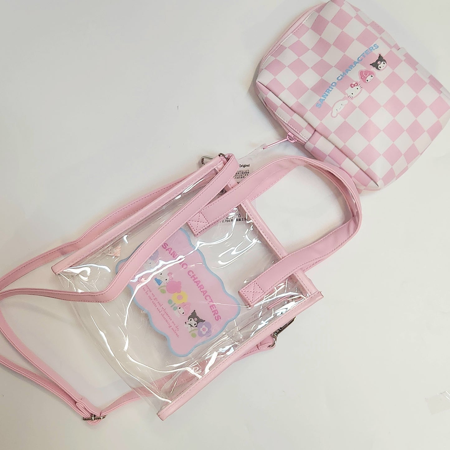 Sanrio PASTEL CHECK SERIES PVC Tote Bag