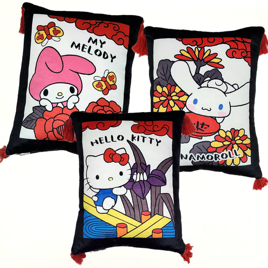 Sanrio HANAFUDA Square Plush Cushion