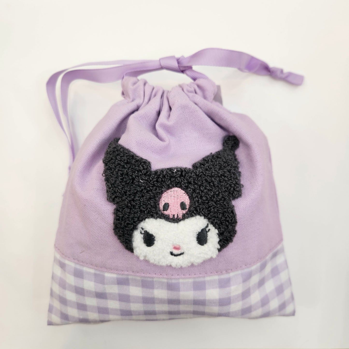 Sanrio CHENILLE GINGHAM Drawstring Bag