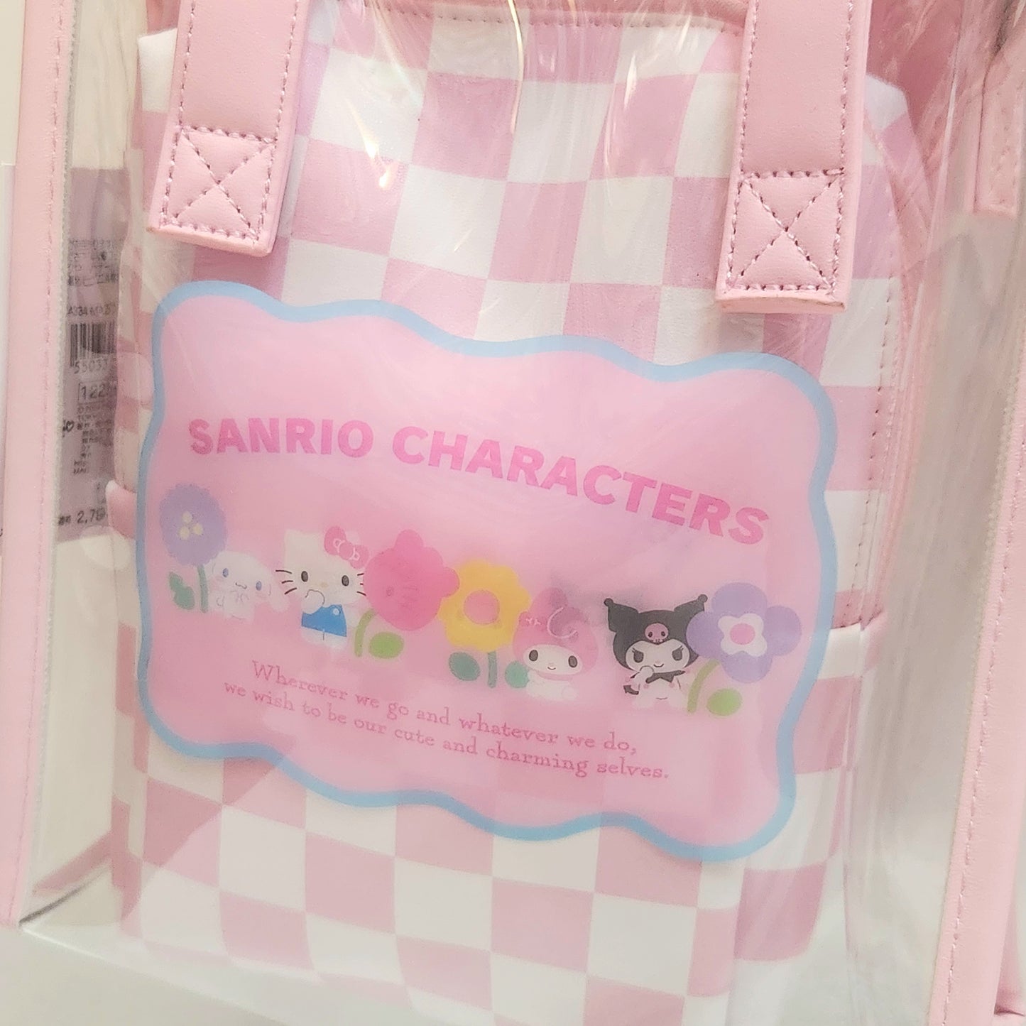 Sanrio PASTEL CHECK SERIES PVC Tote Bag