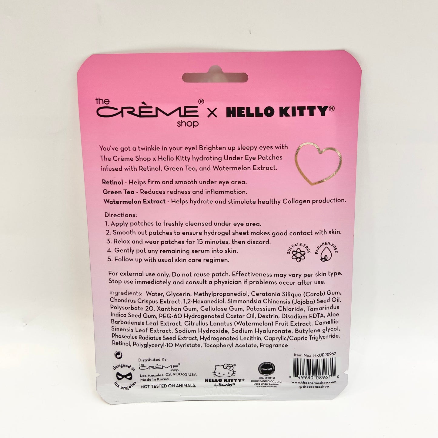 The Creme Shop x Hello Kitty Twinkle Eyes Hydrogel Under Eye Patches