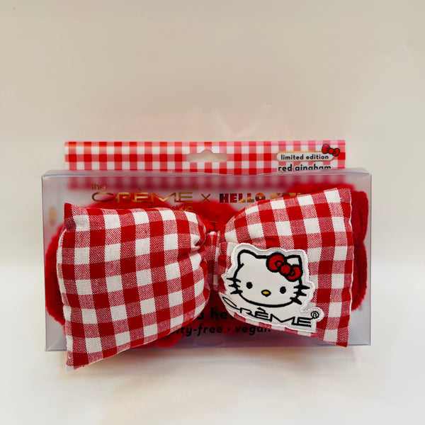 The Crème Shop x Hello Kitty Plush Spa Headband - Red Gingham