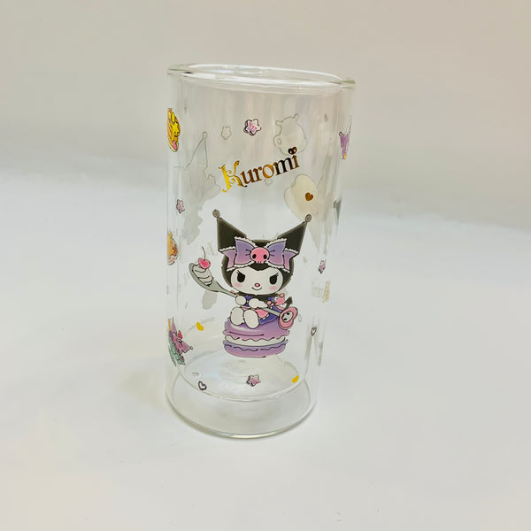 Frosted Glass Hello Kitty and Kuromi Pink Tumbler Cup Mug 25oz