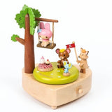 My Melody Wooden Love Plate Turn Music Box