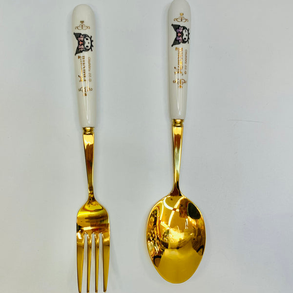 Kuromi CAFE Spoon & Fork Set
