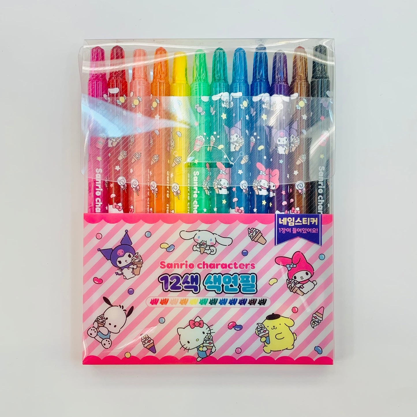 Sanrio 12 Color Twist Crayon Set