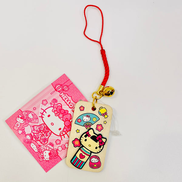 Hello Kitty Japan Pop Wooden Mascot Keyring AST