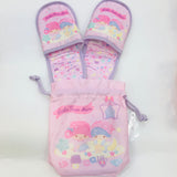 Sanrio Pink Drawstring Bag with Slippers